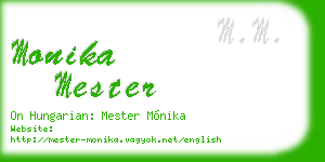 monika mester business card